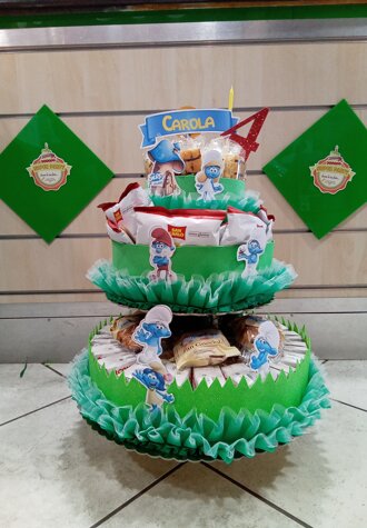 torta merenda Puffetta torta di merendine di Puffetta