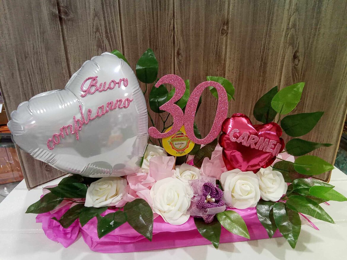 composizione palloncini 30 anni