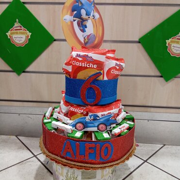 torta merendine Sonik torta merendine tema Sonik