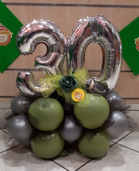 palloncino a numero palloncino a numero 30 verde oliva