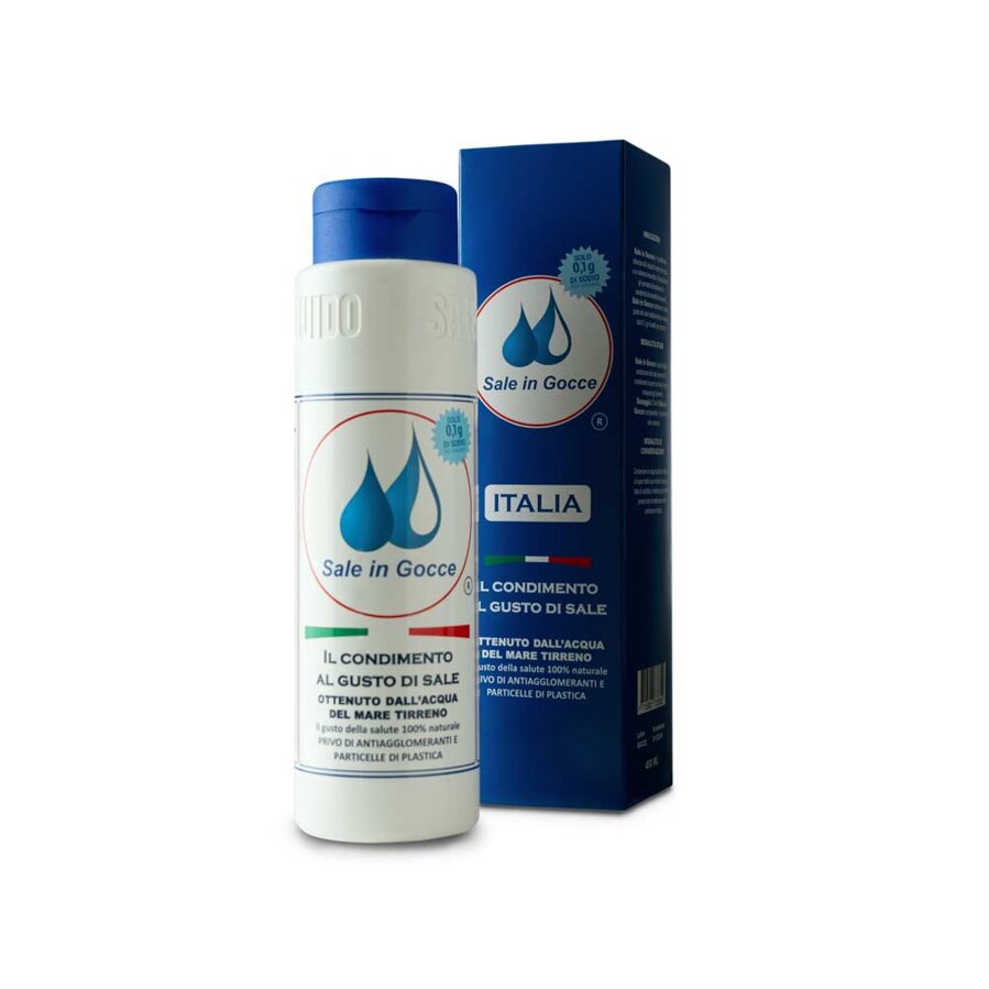 Flacone di Sale in Gocce, sale marino liquido da acqua di mare Flacone di Sale in Gocce, sale marino liquido da acqua di mare