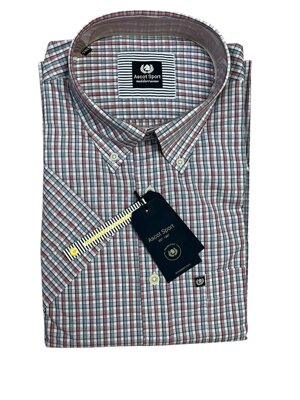 camicia-uomo-manica-corta-a-quadretti-ascot-sport-cod-15773-254-col-26