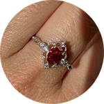 anello-belle-london-drop-garnet-moissanite
