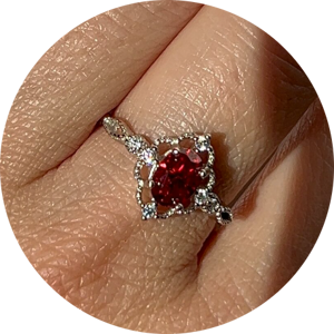 anello-belle-london-drop-garnet-moissanite