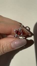 anello-belle-london-drop-garnet-moissanite