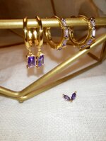 hoop-baguette-viola-placcato-oro