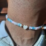 cavigliera-heishi-multicolor-conchiglia