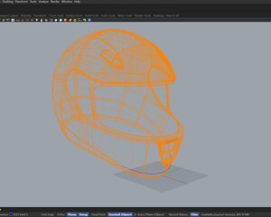 Casco, modellazione 3D Rhinoceros