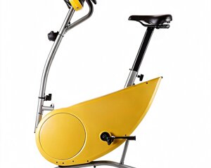 Progettazione e rendering di cyclette da casa gialla chiaro 