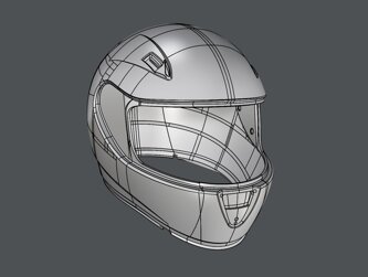 Modellazione 3D di superfici casco da moto Modellazione 3D di superfici casco da moto