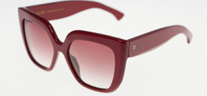 Progettazione concettuale e modellazione digitale 3D di un occhiale da sole donna montatura rossa oversize quadrata 