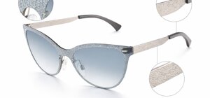 Progettazione occhiali da sole cat-eye con finitura materica design accessori moda