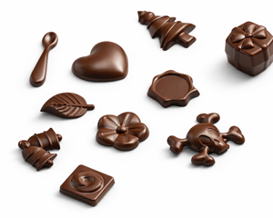 Progettazione di stampi per cioccolatini personalizzati con forme decorative 3D