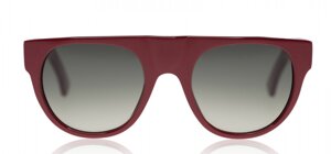 Ideazione del prodotto e modellazione digitale 3D di occhiali da sole donna montatura spessa forma squadrata rossa aste nere