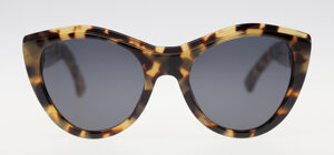 Modellazione tridimensionale avanzata di occhiali da sole donna montatura tartaruga cat eye