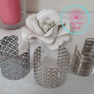 bracciale-donna-a-fascia-color-argento-nido-dape-fili-rombi-acciaio-no-nichel