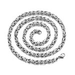 collana-a-catena-uomo-con-bracciale-abbinato-acciaio-inossidabile