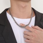 collana-a-catena-uomo-con-bracciale-abbinato-acciaio-inossidabile