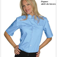 Camicia Dublino unisex M/M azzurra collo Coreana tessuto policotone leggero 115gr, mantiene forma e asciugatura rapida