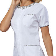 Casaca Gioia bianca 35% cotone e 65% poliestere, 130 gr, taglia dalla xs alla 2xl. asciugatura veloce