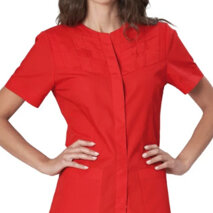 casacca Matilde rossa 35% cotone e 65% poliestere, 130 gr, taglia dalla xs alla 3xl. asciugatura veloce