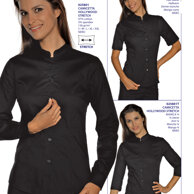 Camicetta Holliwood strecth ideale per ristorazione in stretch 97% cot-3% spandex 136 gr, leggera e confortevole