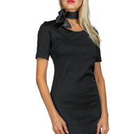 abitino Sidney Nero abito in jersey milano 96% poliestere e 4% elastan
