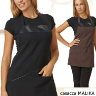 grembiule Malika solo su nero 100% poliestere, taglia unica, antimacchia e ingualcibile