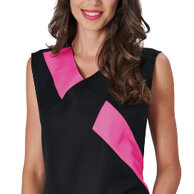 casacca Cindy nero/fuxia 100% poliestere, taglia unica gr 180. Asciugatura rapida