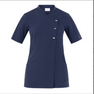 Casacca Greta blu tessuto G-TECH PRO, antiodore, traspirante, antiibatterica e n o stiro, tollera spruzzi di candeggi