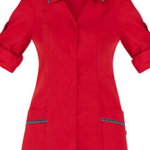 Casacca Primula rossa abbottonatura a vista con automatici, due tasche e manica arrotolabile, tessuto policotone gr 100