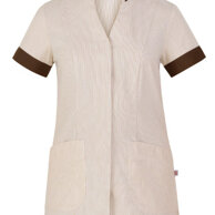 Casacca Aurelia avana Abbottonatura nascosta con bottoni 4 fori 2 tasche Slim Fit , 100% cotone 130 gr