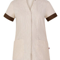 Casacca Aurelia avana Abbottonatura nascosta con bottoni 4 fori 2 tasche Slim Fit , 100% cotone, gr 160