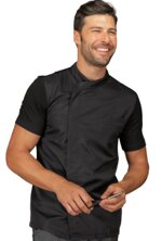 giacca-cuoco-franklin-nera-manica-corta