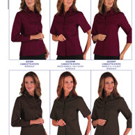 Camicetta Kyoto bordeaux e cacao cotone misto, leggera 115gr, stiro facile, asciugatura rapida