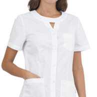 Casacca Alpha bianca 35% cotone e 65% poliestere, 130 gr, taglia dalla xs alla 3xl. asciugatura veloce