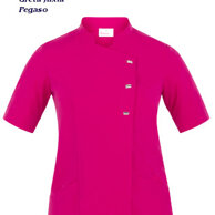 Casacca Greta fuxia tessuto G-TECH PRO, antiodore, traspirante, antiibatterica e n o stiro, tollera spruzzi di candeggi