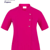 casacca Greta fuxia tessuto G-TECH PRO, antiodore, traspirante, antiibatterica e n o stiro, tollera spruzzi di candeggi