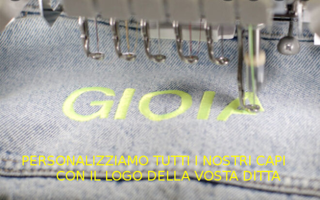 ricamiamo il vostro capo con scritta o logo