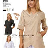 Casacca Payton nei colori nero e beige tessuto 65% poliestere 35% cotone, gr 130. taglie dalla xs alla 2xl. Asciugatura rapida