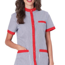 Casacca Eleonora riga blu rip rossi 35% cotone e 65% poliestere, 130 gr, taglia dalla xs alla 3xl. asciugatura veloce