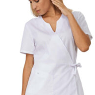 Casacca Cassandra bianca 35% cotone e 65% poliestere, 130 gr, taglia dalla xs alla 2xl. asciugatura veloce