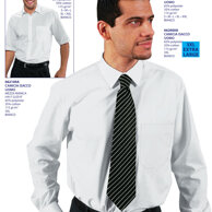 Camicia uomo Classica bianca cotone misto, leggera 115gr, stiro facile, asciugatura rapida