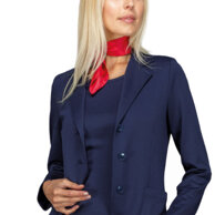 giacca Maryland blu Modello sciancrato con collo sportivo. Foderata davanti e mezza fodera sulla schiena.