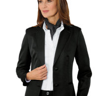 giacca Liberty nera Modello leggermente sciancrato con collo sportivo. Foderata davanti e mezza fodera sulla schiena.