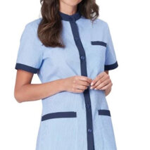 Casacca Eleonora riga azzurra rip blu 35% cotone e 65% poliestere, 130 gr, taglia dalla xs alla 3xl. asciugatura veloce