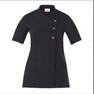 Casacca Greta nera tessuto G-TECH PRO, antiodore, traspirante, antiibatterica e n o stiro, tollera spruzzi di candeggi