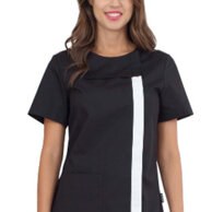 Casacca Bertie nera rip bianco 35% cotone e 65% poliestere, 130 gr, taglia dalla xs alla 3xl. asciugatura veloce