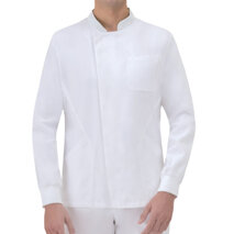 casacca Silvano Bianca Realizzata in TENCEL™, una fibra di origine botanica che assicura prestazioni eccellenti per tutto