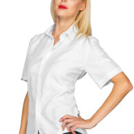 camicia Nevada unisex super dry light bianca in tessuto antimacchia che respira e fa scivolare i capelli. 100% poliestere leggero 130 gr